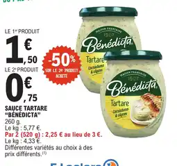 E.Leclerc Sauce tartare bénédicta offre
