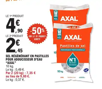Sel régénérant en pastilles pour adoucisseur d'eau axal