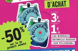 E.Leclerc Eau minérale naturelle gazeuse san pellegrino offre
