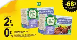 E.Leclerc Infusion ou thé vert bio jardin bio étic offre