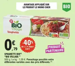 E.Leclerc Spaghetti bio bio village offre