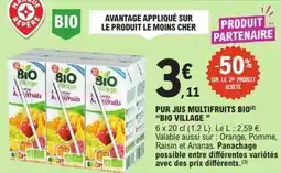 E.Leclerc Pur jus multifruits bio bio village offre