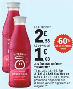 E.Leclerc Jus énergie chérie innocent offre