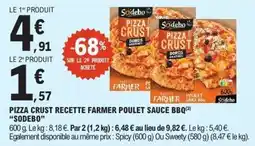 E.Leclerc Pizza crust recette farmer poulet sauce bbq sodebo offre