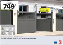 Brico Dépôt PORTAIL ALUMINIUM BATTANT VENTO offre