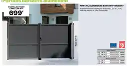 Brico Dépôt PORTAIL ALUMINIUM BATTANT RIVERA offre