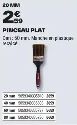 Brico Dépôt PINCEAU PLAT offre