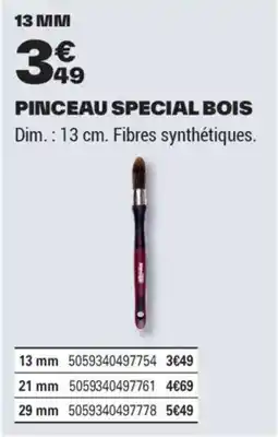 Brico Dépôt PINCEAU SPECIAL BOIS offre