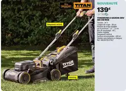 Brico Dépôt TONDEUSE A GAZON 36V 38 CM NUE offre