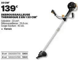 Brico Dépôt DEBROUSSAILLEUSE THERMIQUE 2 EN 133 CM³ offre
