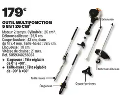 Brico Dépôt OUTIL MULTIFONCTION 5 EN 126 CM³ offre