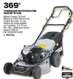 Brico Dépôt TONDEUSE AUTOTRACTÉE 163CM³ offre