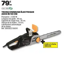 Brico Dépôt TRONÇONNEUSE ÉLECTRIQUE 2200 W offre