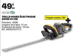 Brico Dépôt TAILLE-HAIES ÉLECTRIQUE 600W offre