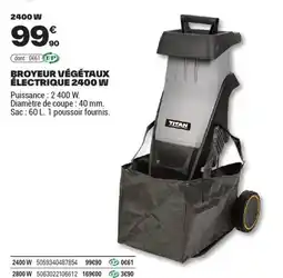 Brico Dépôt BROYEUR VÉGÉTAUX ÉLECTRIQUE 2400 W offre