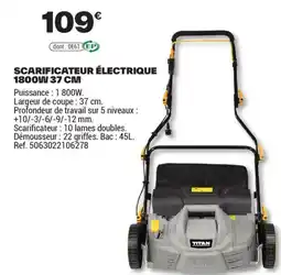 Brico Dépôt SCARIFICATEUR ÉLECTRIQUE 1800W offre