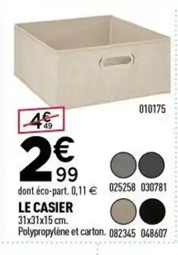 Centrakor Le casier offre
