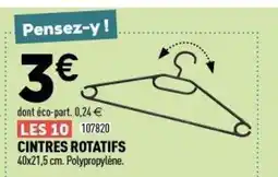 Centrakor Les 10 cintres rotatifs offre