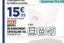 Centrakor Les 3 boîtes de rangement crystaline offre