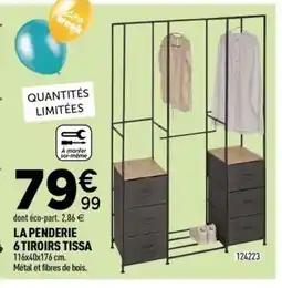 Centrakor La penderie 6 tiroirs tissa offre