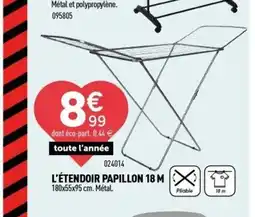 Centrakor L'étendoir papillon 18 m offre