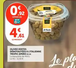 Utile TROPIC APERO Olives vertes dénoyautées à l'italienne offre