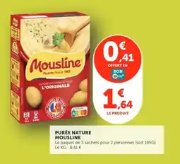 Utile MOUSLINE Purée nature offre