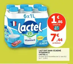 Utile LACTEL Lait uht demi-écrémé vitamine d offre