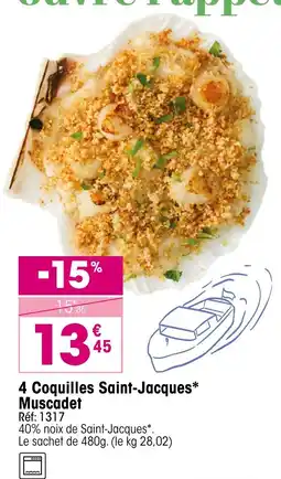 Croque Gel 4 Coquilles Saint-Jacques offre