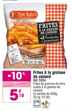 Croque Gel Frites à la graisse de canard offre