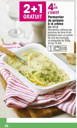 Croque Gel Parmentier de poisson à la crème offre