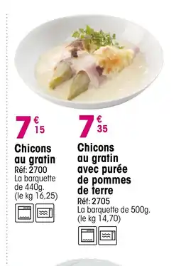 Croque Gel Chicons au gratin offre