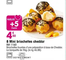 Croque Gel 8 Mini briochettes cheddar offre