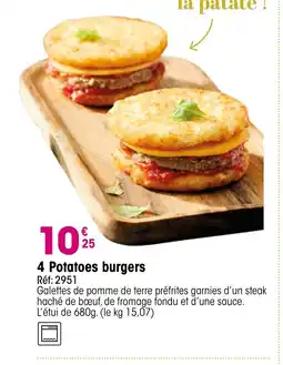 Croque Gel 4 Potatoes burgers offre