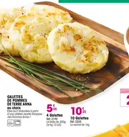 Croque Gel Galettes de pommes de terre anna offre