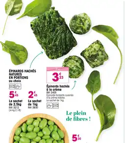 Croque Gel Épinards hachés natures en portions offre