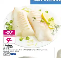 Croque Gel 2 Maxi dos de cabillaud offre