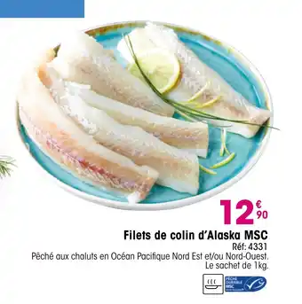 Croque Gel Filets de colin d'Alaska MSC offre