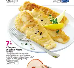 Croque Gel 4 Tempura de colin d'Alaska offre