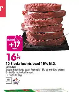 Croque Gel 10 Steaks hachés bœuf 15% M.G. offre