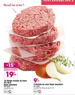 Croque Gel 10 Steaks hachés de bœuf 5% M.G. façon bouchère offre