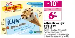 Croque Gel 6 Cornets Icy light brésilienne offre