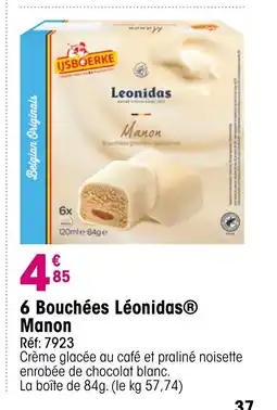 Croque Gel 6 Bouchées Léonidas Manon offre