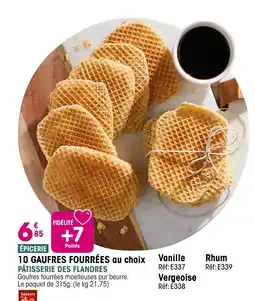 Croque Gel PÂTISSERIE DES FLANDRES 10 gaufres fourrées offre