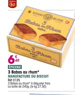 Croque Gel 3 Babas au rhum offre