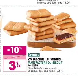 Croque Gel MANUFACTURE DU BISCUIT 25 Biscuits Le Familial offre