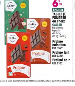 Croque Gel GALLER Tablette fourrée offre