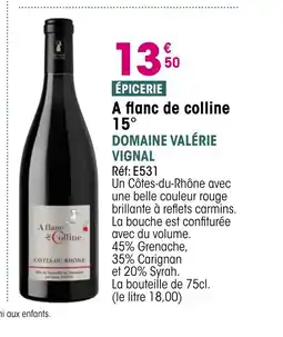 Croque Gel DOMAINE VALÉRIE VIGNAL A flanc de colline 15° offre