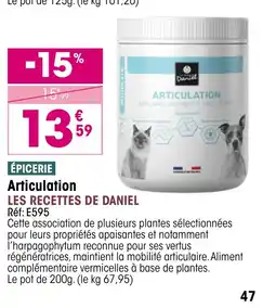Croque Gel LES RECETTES DE DANIEL Articulation offre