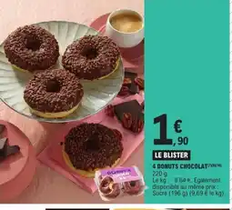 E.Leclerc 4 donuts chocolat offre